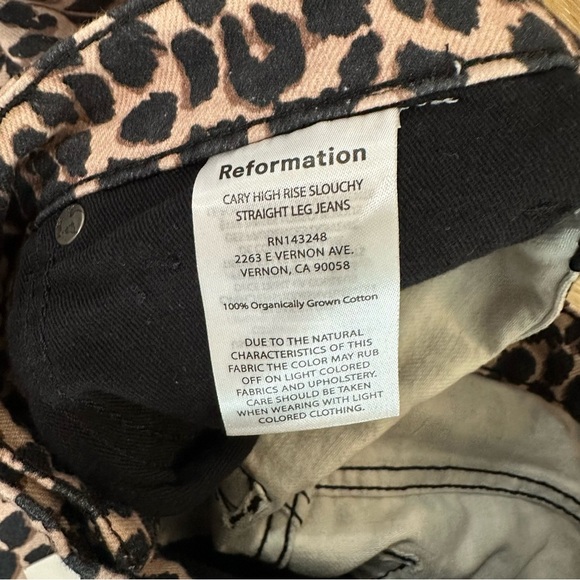 Reformation Women’s Cary High Rise Slouchy Straight Leg Jeans LEO Sz 27 NWT - Picture 4 of 9